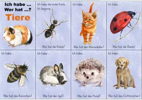 Vorschau - Spiele - Ich habe ... Wer hat ...? Tiere (Lesespiel für Gruppen) - Seite 2