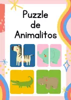 Vista previa - Tarjetas / Manipulativos - Puzzle de Animalitos - Portada