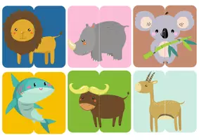 Vista previa - Tarjetas / Manipulativos - Puzzle de Animalitos - página 3