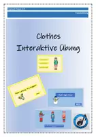 Vorschau - Interaktives Material - Clothes- zwei interaktive Übung - Deckblatt