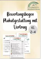 Vorschau - Test - Bewertungsbogen Plakatgestaltung mit Vortrag - Deckblatt