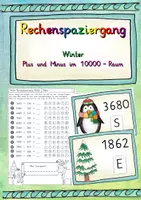 Vorschau - Arbeitsblätter - Rechenspaziergang Winter 10000 Plus und Minus - Deckblatt