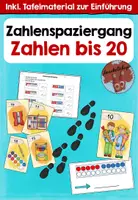 Vorschau - Arbeitsblätter - Zahlenspaziergang im Zahlenraum 20 - Deckblatt