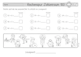 Vorschau - Arbeitsblätter - Rechenspur | Zahlenraum 100 | ZE+E | Addition #rabattraketenzusalewester25 - Seite 3