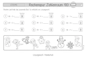 Vorschau - Arbeitsblätter - Rechenspur | Zahlenraum 100 | ZE-E | Subtraktion #rabattraketenzusalewester25 - Seite 2