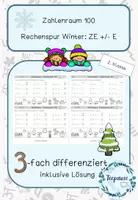 Vorschau - Arbeitsblätter - Rechenspur | Zahlenraum 100 | ZE+-E | Addition | Subtraktion #rabattraketenzusalewester25 - Deckblatt