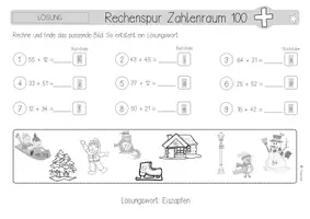 Vorschau - Arbeitsblätter - Rechenspur | Zahlenraum 100 | ZE+ZE | Addition #rabattraketenzusalewester - Seite 2