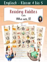 Vorschau - Arbeitsblätter - Who am I? - Reading Riddles - Cats - Deckblatt
