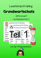 Vorschau - Arbeitsblätter - Lesetempotraining Grundwortschatz Teil 1 - Deckblatt