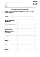 Vorschau - Arbeitsblätter - Einen argumentativen Brief schreiben - Einrichtung einer Schulbiblitohek an der Schule - Seite 1