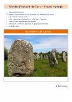 Aperçu - Préparation de séquence / Séquence complète - Dictée différenciée - Histoire de l'art - Les menhirs de Carnac - Page de couverture