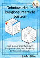 Vorschau - Stationenlernen - GEBETSWÜRFEL BASTELN Religionsunterricht - Deckblatt