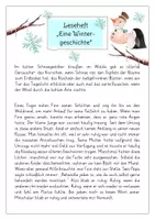 Vorschau - Arbeitsblätter - Übungsheft "Winter" : Lesetext mit 15 kompetenzorientierten Aufgaben - Seite 1