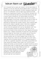 Vorschau - Arbeitsblätter - Silvester/Neujahr-Lesetexte mit Übungsblättern - Seite 1