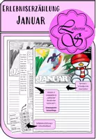 Vorschau - Arbeitsblätter - Erlebniserzählung Januar - Deckblatt