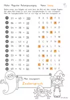Vorschau - Arbeitsblätter - Magischer Rechenspaziergang Plus und Minus 100 - Seite 2