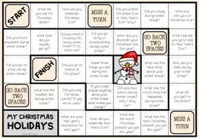 Vorschau - Spiele - MY CHRISTMAS HOLIDAYS - Conversation Board Game - Seite 1