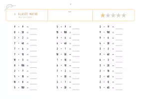 Vorschau - Arbeitsblätter - Klasse 4: Multiplizieren (Einmaleins und Zehnerzahlen) Level 1 - Seite 3