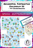 Vorschau - Spiele - Mathespiel Subtraktion Zahlenraum 20 mit Zehnerübergang - Deckblatt
