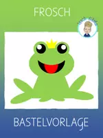 Vorschau - Mal- und Bastelvorlagen - Frosch basteln | Bastelvorlage Frosch (editierbare Vorlage) - Deckblatt
