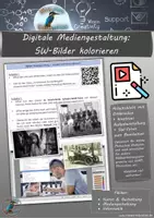 Vorschau - Arbeitsblätter - Digitale Mediengestaltung & Bildbearbeitung: Schwarz-Weiß-Fotos nachkolorieren - Deckblatt