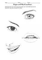 Vorschau - Arbeitsblätter - Portrait: Augen, Lippen und Gesicht zeichnen (1. Schritte) - Seite 2
