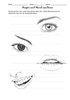 Vorschau - Arbeitsblätter - Portrait: Augen, Lippen und Gesicht zeichnen (1. Schritte) - Seite 3