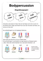 Vorschau - Stundenentwürfe - Musik ✋🏼🤚🏼 Bodypercussion Begrüßungsspiel • Grundschule • Sek1 - Seite 1