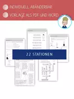 Vorschau - Arbeitsblätter - Werkstatt zum Thema Berufe inkl. Lösungen (editierbare Vorlage) - Seite 1