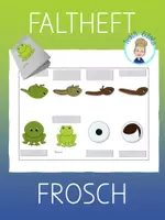 Vorschau - Arbeitsblätter - Bastelvorlage Frosch | Faltheft Frosch - Deckblatt