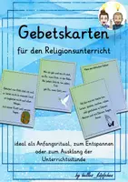 Vorschau - Präsentationen/Tafelbilder - Gebetskarten - Beten & Gebete im Religionsunterricht - Deckblatt