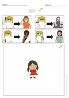 Vorschau - Arbeitsblätter - Rechts, links, oben, unten - AB 3 - Gebärdensprache - Seite 2