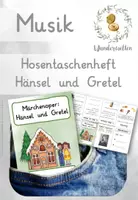 Vorschau - Mal- und Bastelvorlagen - Hänsel & Gretel (Musikoper) - HOSENTASCHENHEFT - Deckblatt