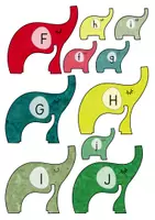 Vorschau - Spiele - Elefanten Buchstaben Puzzle | Klein- und Großbuchstaben - Seite 2