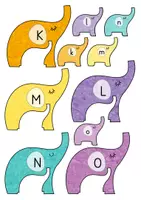 Vorschau - Spiele - Elefanten Buchstaben Puzzle | Klein- und Großbuchstaben - Seite 3