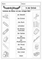 Vista previa - Hojas de trabajo - Wortschatz: In der Schule - Bildkarten und Arbeitsblätter - página 2
