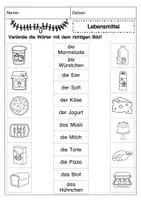 Aperçu - Feuilles d'exercices - Wortschatz: Lebensmittel - Arbeitsblätter und Bildkarten - Page 2