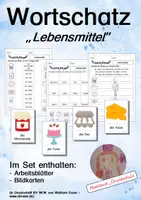 Aperçu - Feuilles d'exercices - Wortschatz: Lebensmittel - Arbeitsblätter und Bildkarten - Page de couverture