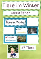 Vorschau - Merkblätter - Tiere im Winter - Merkfächer - Deckblatt