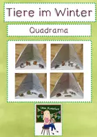 Vorschau - Mal- und Bastelvorlagen - Tiere im Winter - Quadrama - Deckblatt