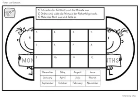 Vorschau - Arbeitsblätter - Days of the Week + Months of the Year (Englisch) - Seite 2
