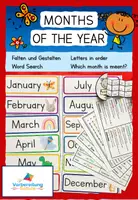Vorschau - Arbeitsblätter - Days of the Week + Months of the Year (Englisch) - Deckblatt