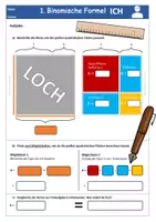 Vorschau - Stundenentwürfe - Materialpaket Mathematik binomische Formel Gleichungen Stationsarbeit - Seite 3