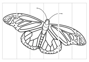Vorschau - Mal- und Bastelvorlagen - Agamograph / Zickzack-Bild: Schmetterling und Raupe - Seite 3