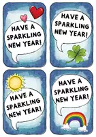 Vorschau - Mal- und Bastelvorlagen - New Year's Greetings - Cards for school / home - Seite 1