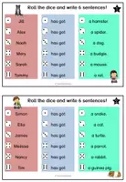 Vorschau - Stationenlernen - Writing task: Roll the dice! - pets - Seite 2