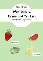 Vorschau - Arbeitsblätter - DaF / DaZ Wortschatz - Vokabeln "Essen und Trinken" - Deckblatt