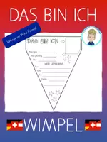 Vorschau - Arbeitsblätter - Wimpel | das bin ich (editierbare Vorlage) - Deckblatt