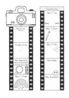 Vorschau - Mal- und Bastelvorlagen - Das bin ich - Fotokamera mit Filmrolle Bastelvorlage - Seite 3