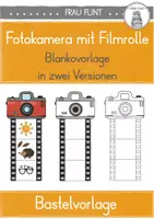 Vorschau - Mal- und Bastelvorlagen - Ferienerzählungen / Präsentationen von Ausflügen - Fotokamera - Deckblatt